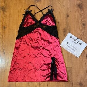 Red and Black Lace Slip Nightwear (brand new)